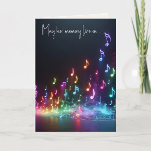 Carte Sympathy Neon Notes musicales
