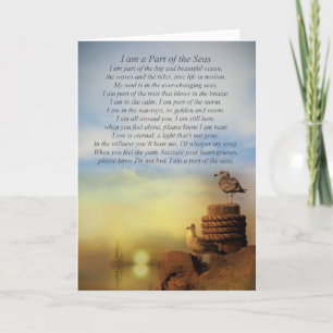 Carte Sympathy Sea Ocean Sailing avec un poème spirituel