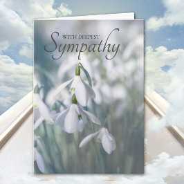 Carte Sympathy Snowdrops