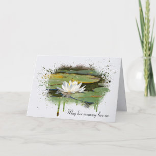 Carte Sympathy Water Lily Abstrait