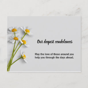 Carte Symphathie Condolence Florale