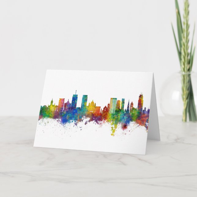 Carte Syracuse New York Skyline (Devant)