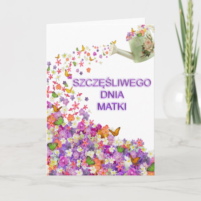 Carte Szczęśliwego Dnia Matki-Carte de fête des mères po (Devant)