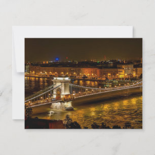 Carte Szechenyi Pont Chaîne, Budapest, Hongrie