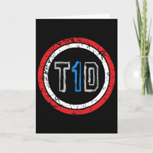 Carte T1d Emblème Type 1 Sensibilisation au diabète