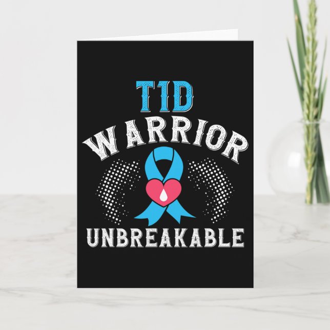 Carte T1d Warrier Unbreakable Diabetes Awareness Mois B (Devant)
