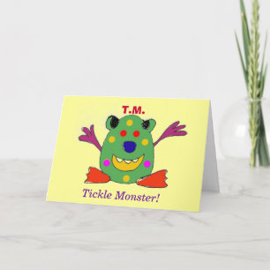 Carte T.M., Tickle Monster ! Greeting card