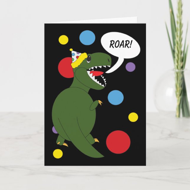 Carte T-Rex Dinosaur Anniversaire (Devant)