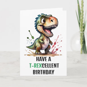 Carte T.Rex Dinosaur Anniversaire personnalisé