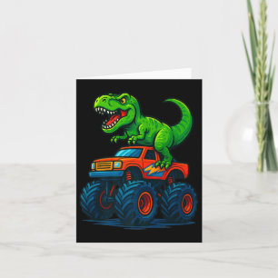Carte T-rex Dinosaur Monster Truck Boys Birthday School