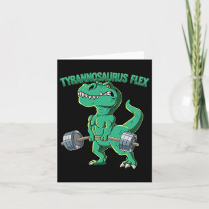 Carte T-rex Gym Bodybuilding Tyrannosaurus Flex
