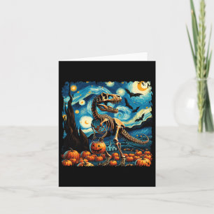 Carte T-rex Skeleton Halloween Van Gogh Starry Night Fal