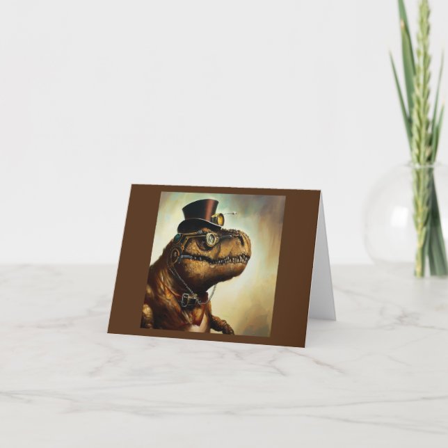 Carte T Rex Steampunk (Devant)