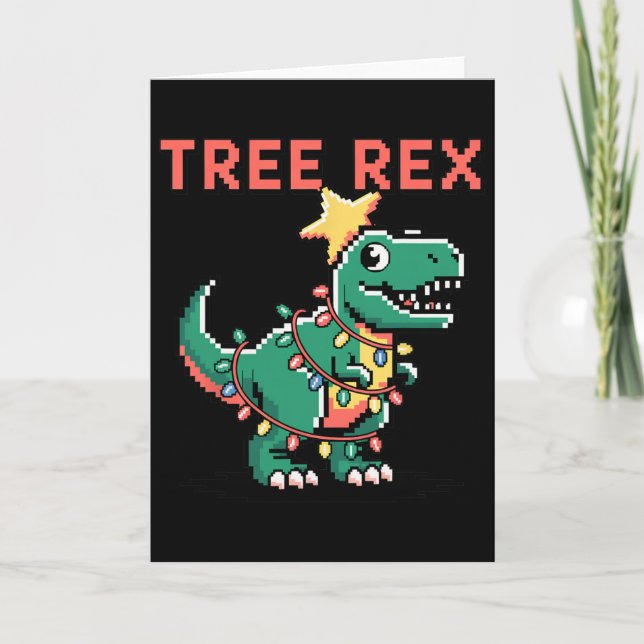 Carte T-Rex Sweat-shirt de Noël laid Dinosaure Noël (Devant)
