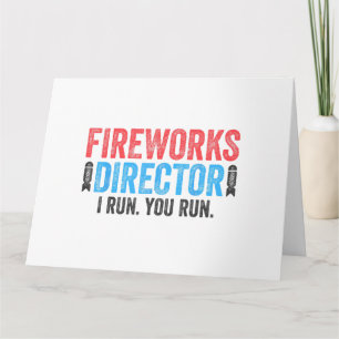 Carte T-Shirt 4 juillet Directeur de Fireworks