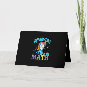 Carte T-Shirt De La Sirène Mermaid De L'Unicorne Math