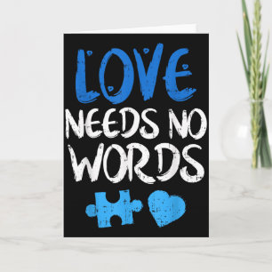 Carte T-shirt de sensibilisation à l'autisme « L'amour n