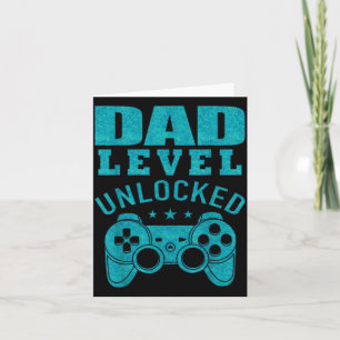 Carte T-shirt drôle de nouveau papa, niveau papa débloqu