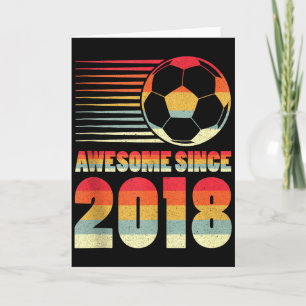 Carte T-shirt drôle depuis 2018 Football 8ème Anniversai