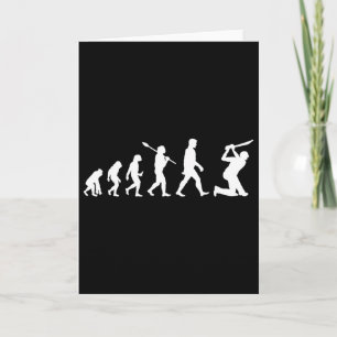 Carte T-shirt drôle sur l'évolution du cricket pour joue