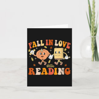 Carte T-shirt Femme Groovy Fall In Love With Reading Tha