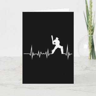 Carte T-shirt graphique Cricket Heartbeat pour amateur d