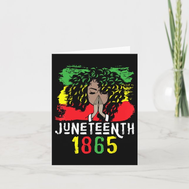 Carte T-shirt Juneteenth 1865 Jour de la liberté Femmes  (Devant)