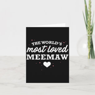 Carte T-shirt Meemaw le plus aimé au monde, Saint-Valent