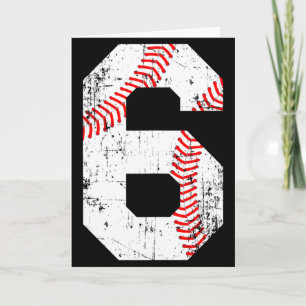 Carte T Shirt numéro 6 Baseball Jersey