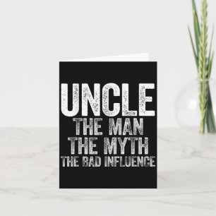 Carte T-shirt Oncle l'homme le mythe la mauvaise influen
