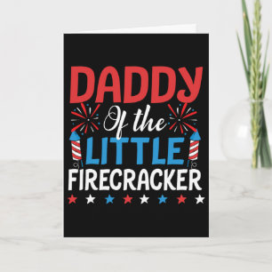 Carte T-shirt Papa de la petite pétarade 4 juillet