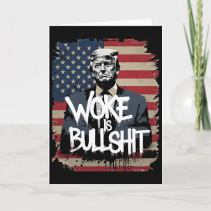 Carte T-shirt pour partisan de Donald Trump Woke est gén