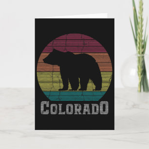 Carte T-shirt rétro Colorado Rocky Mountains Ski Camping