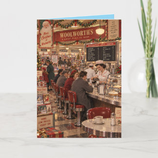 Carte T-shirt scène de diner rétro Woolworths | Sod vint