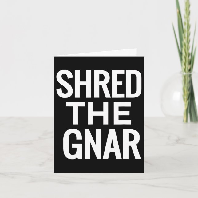 Carte T-Shirt Snowboard - Shirt Le Gnar (Devant)