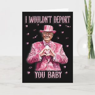 Carte T-shirt Trump pour la Saint-Valentin Je ne vous ex