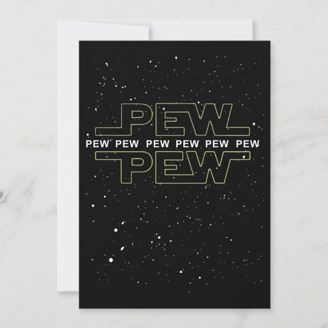 Carte t-shirts de jeu pew pew (Devant)