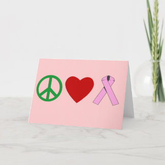 Carte T-shirts de ruban de rose d'amour de paix, tasses