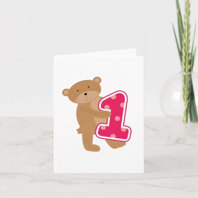 Carte T-shirts et cadeaux 1er anniversaire (Devant)