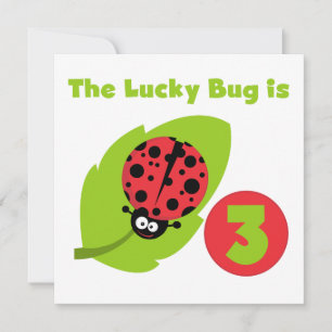 Carte T-shirts et cadeaux 3e anniversaire Lucky Bug