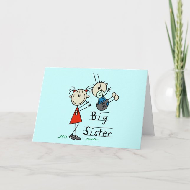 Carte T-shirts et cadeaux Big Sister Little Brother (Devant)
