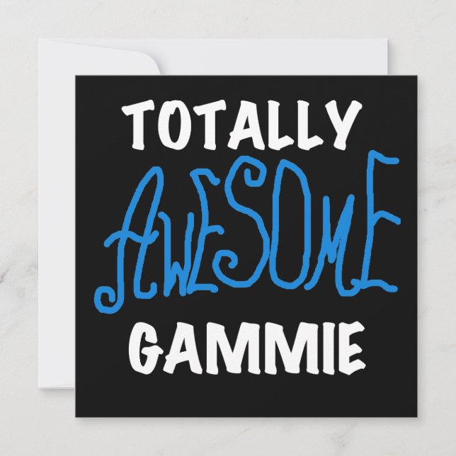Carte T-shirts et cadeaux bleu Gammie absolument géniaux (Devant)