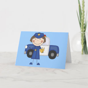 Carte T-shirts et cadeaux d'agente de police féminine