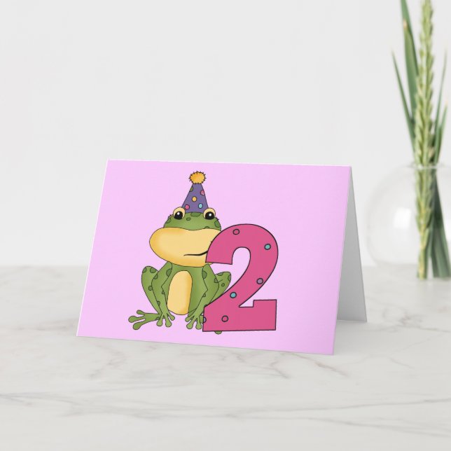 Carte T-shirts et cadeaux d'anniversaire de grenouille (Devant)