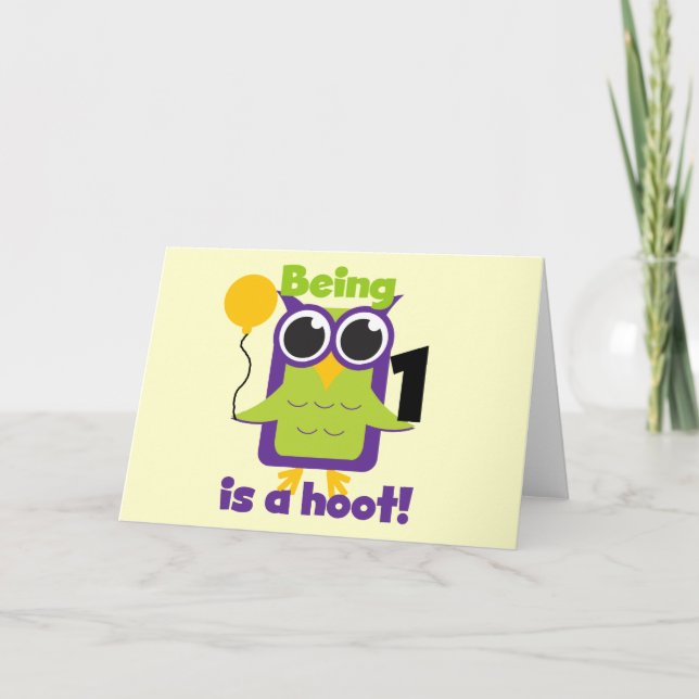 Carte T-shirts et cadeaux d'anniversaire de hibou de (Devant)