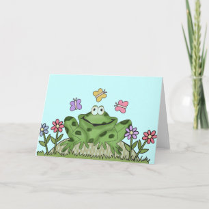 Carte T-shirts et cadeaux de grenouille de jardin fleuri
