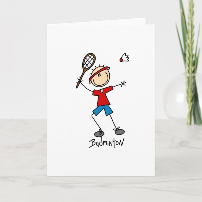 Carte T-shirts et cadeaux de joueur de badminton (Devant)