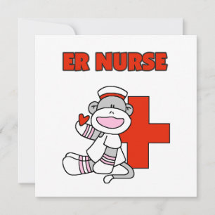 Carte T-shirts et cadeaux de l'infirmière de singe de ch
