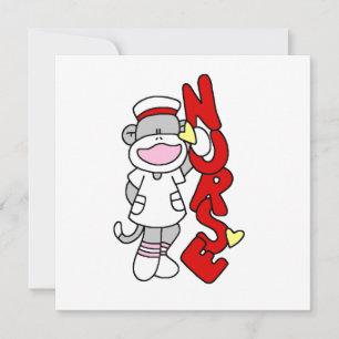 Carte T-shirts et cadeaux de l'infirmière singe de choc