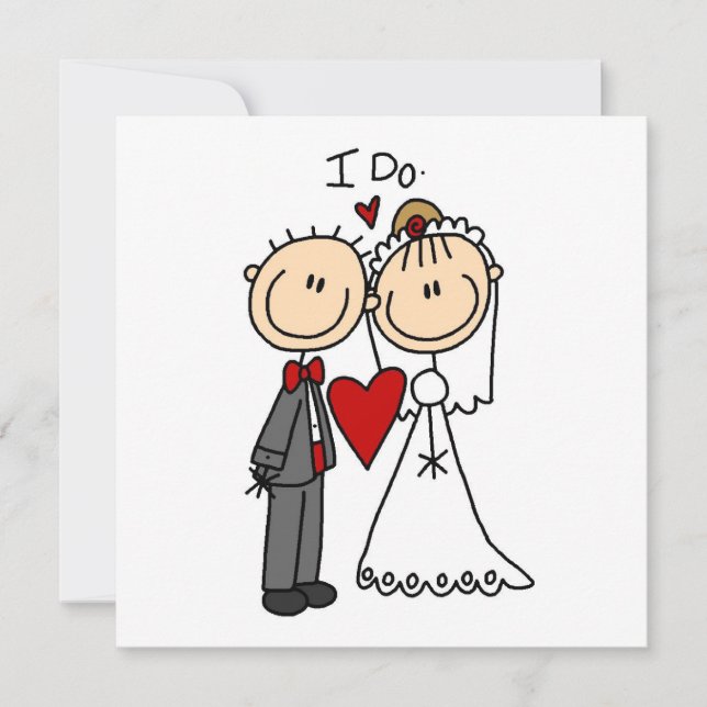Carte T-shirts et cadeaux de mariage Couple I Do (Devant)